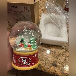 San Francisco 49ers themed snow globe
